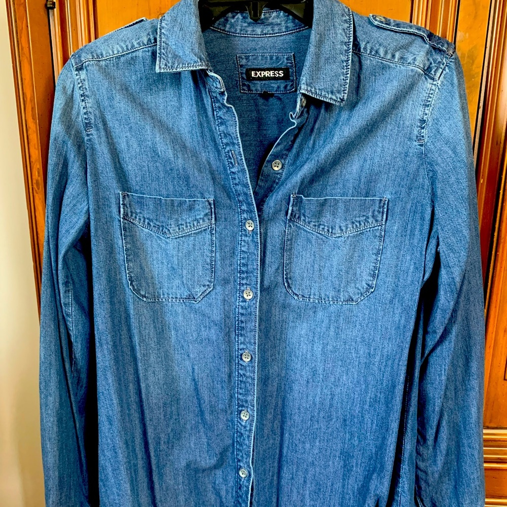 Denim blouse